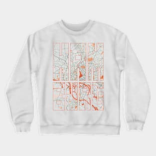 Hamburg, Germany City Map Typography - Bohemian Crewneck Sweatshirt